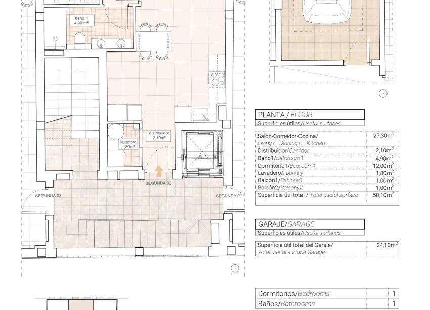 New Build - Apartament / Duplex - Hondón de las Nieves