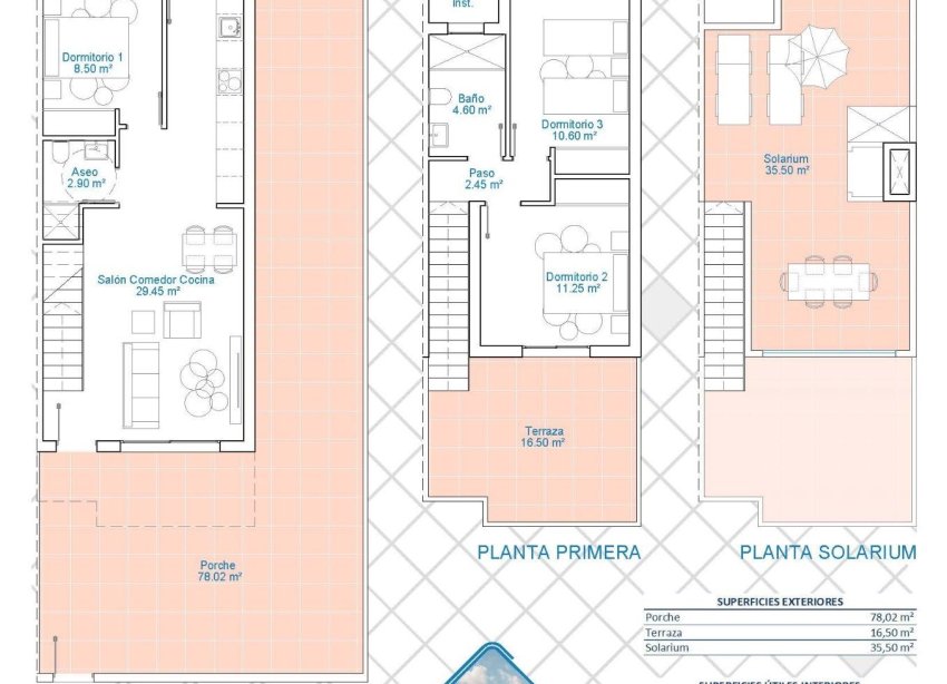 New Build - Terraced house / Townhouse - Pilar de la Horadada - Lo Monte