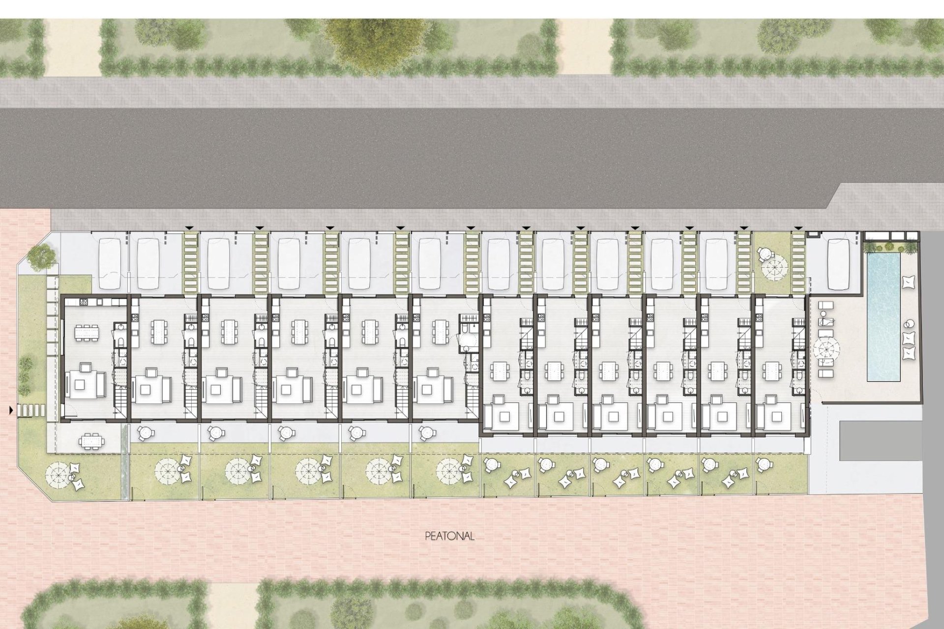 New Build - Terraced house / Townhouse - Pilar de la Horadada - pueblo