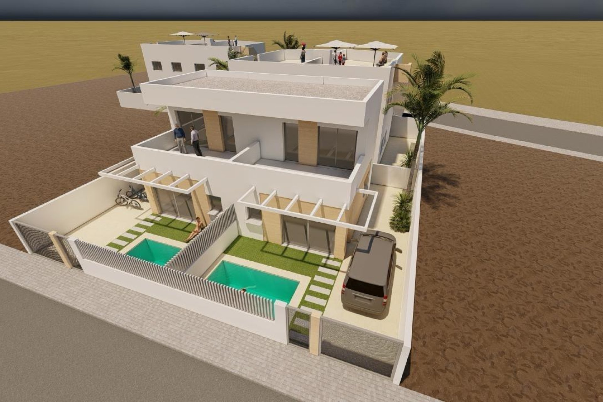 New Build - Terraced house / Townhouse - Puerto de Mazarron - Mar De Plata
