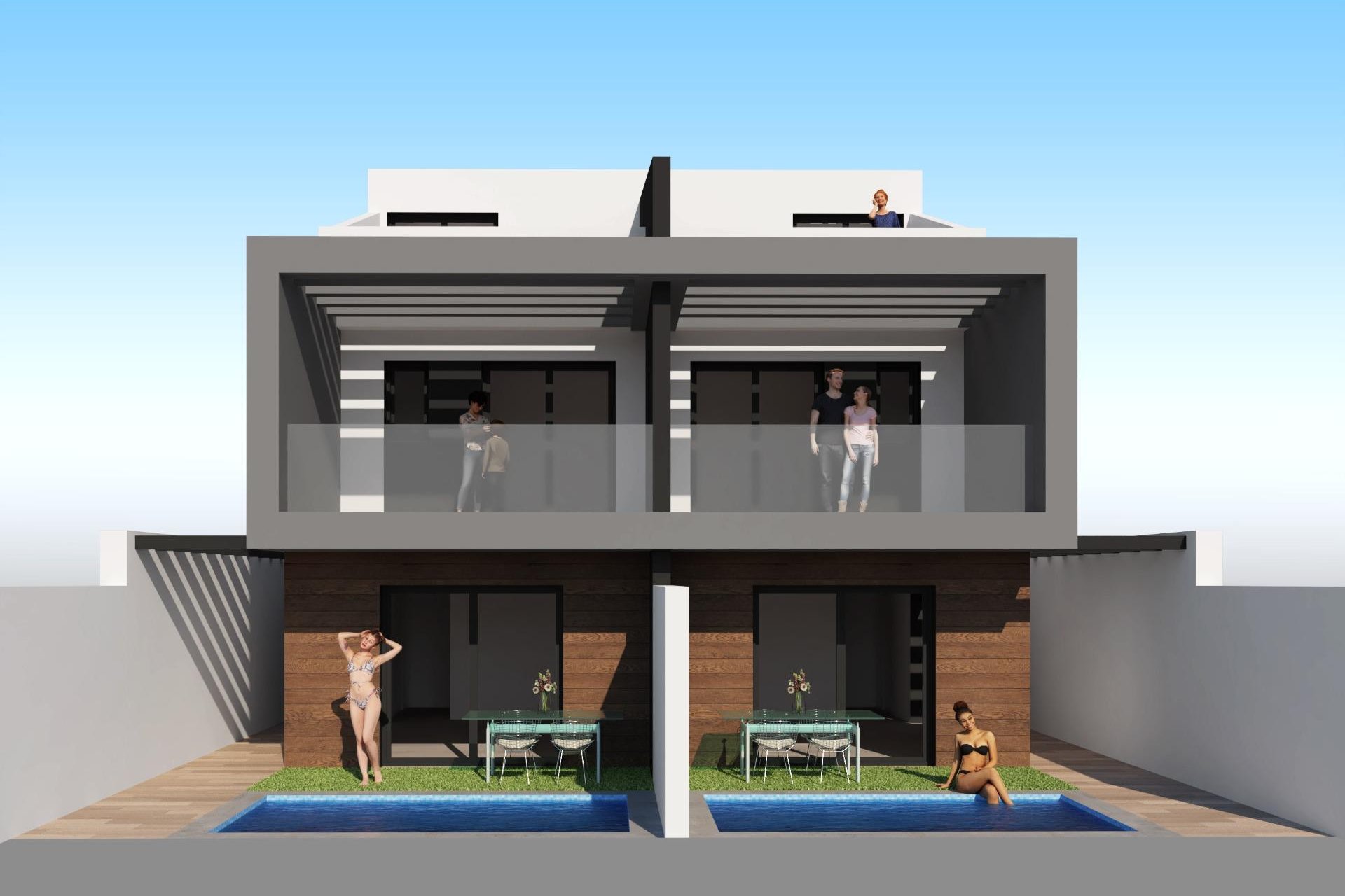New Build - Terraced house / Townhouse - San Javier - Santiago De La Ribera