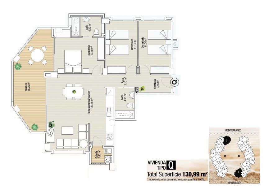 Obra nueva - Apartamento / Dúplex - La Manga del Mar Menor