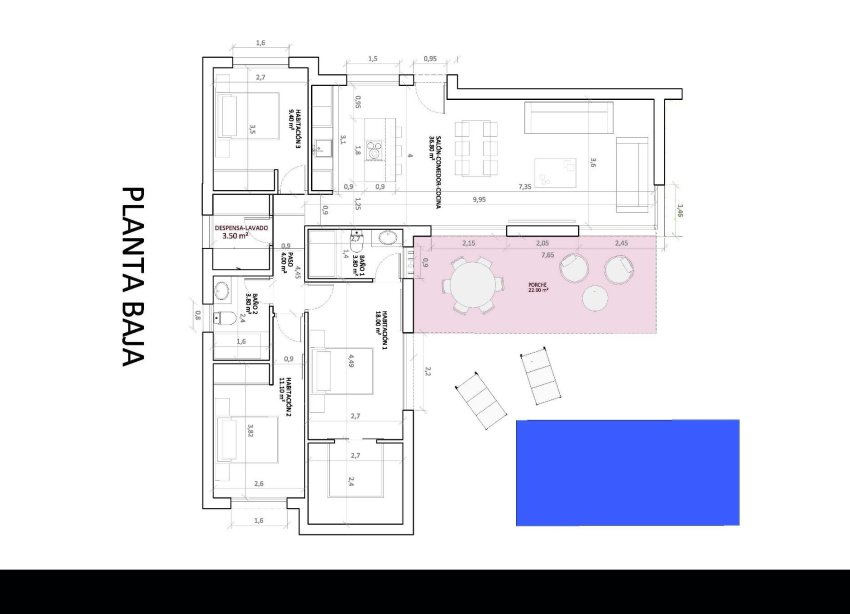 Obra nueva - Villa - Monforte del Cid - La Capitana