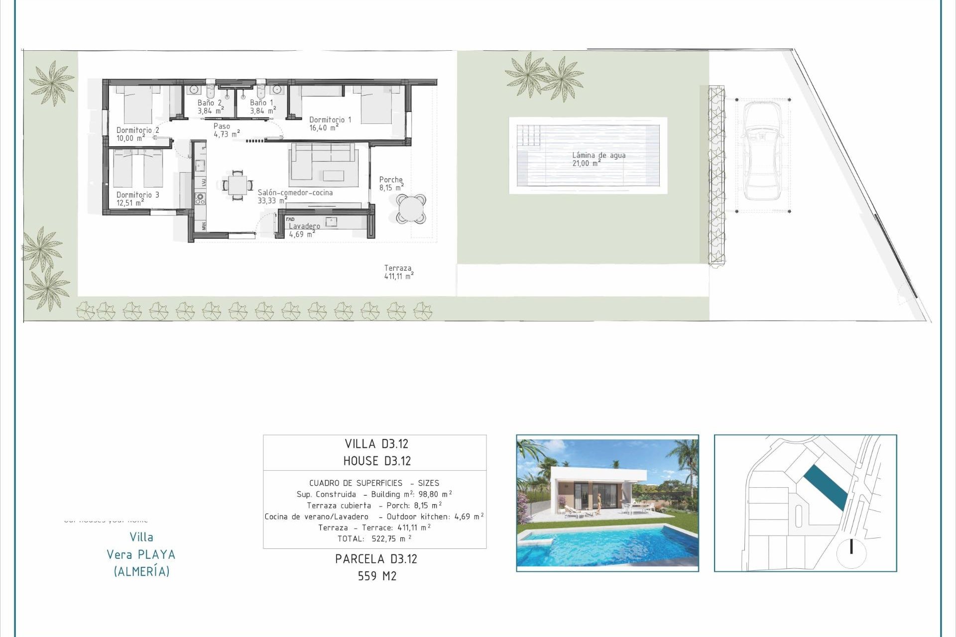 Obra nueva - Villa - Vera