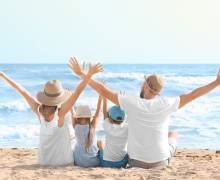A family enjoys the beach lifestyle after buying a house in Torrevieja