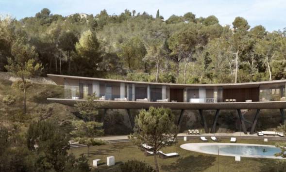 VILLA DE LUJO CON DISEÑO ÚNICO EN CONSTRUCCIÓN CON VISTAS AL MAR