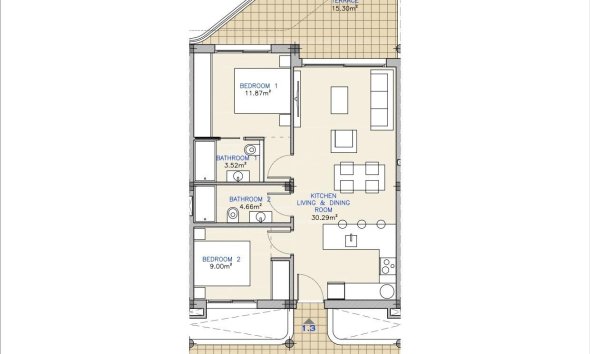 New Build - Apartment - Los Alcazares - Serena Golf