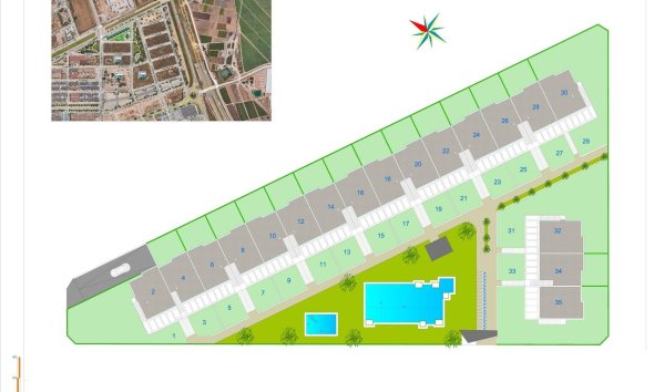 New Build - Terraced house / Townhouse - Pilar de la Horadada - pueblo