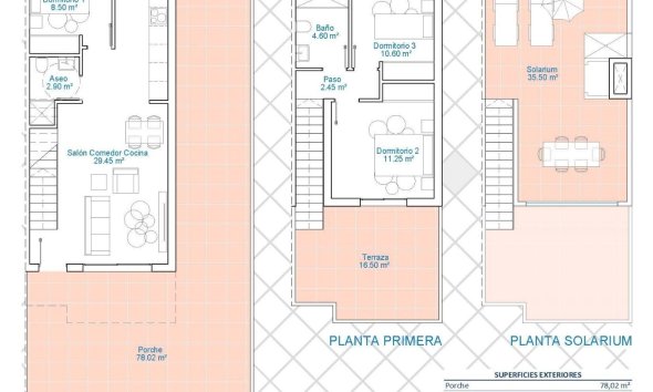 New Build - Terraced house / Townhouse - Pilar de la Horadada - Lo Monte