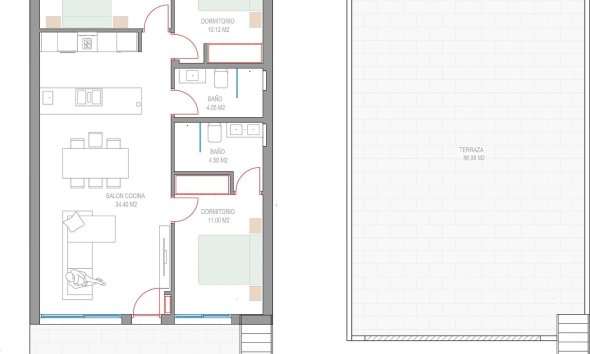 New Build - Terraced house / Townhouse - Pilar de la Horadada - Parque del Mediterraneo