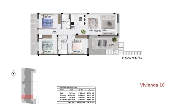 New Build - Terraced house / Townhouse - Pilar de la Horadada - pueblo