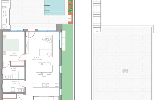 New Build - Terraced house / Townhouse - San Javier - Parque del doce