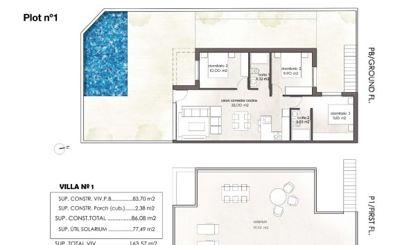 Obra nueva - Adosado - Pilar de la Horadada