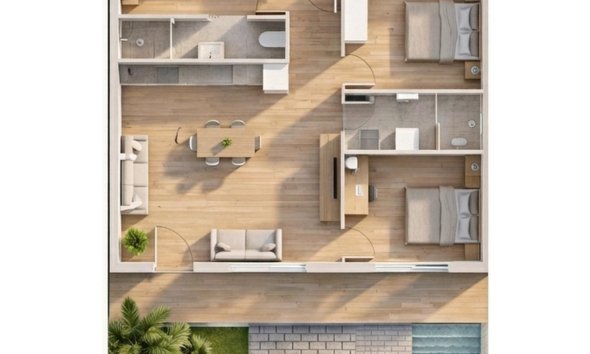 New Build - Bungalow - Pilar de la Horadada - parques de Andromeda