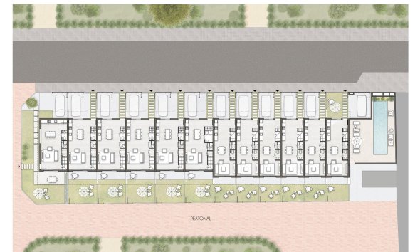 New Build - Terraced house / Townhouse - Pilar de la Horadada - pueblo