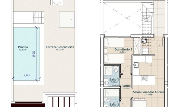 New Build - Apartament / Duplex - San Miguel de Salinas